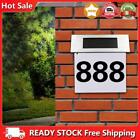 House Number LED Solar Lamp Outdoor House Address Number Door Plate Wall Lights