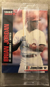 Oddball 1992 Jimmy Dean Baseball Card Pack Brian Jordan Top Donovan Osborne Back