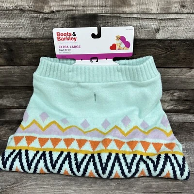 Boots & Barkley Dog Knit Sweater (XL) Up To 100lbs Pet Apparel Fairisle New - Image 1 of 4