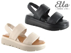 Ella klobige Damensandalen Riemen Komfort gepolsterte Stollen Sommerschuhe - Bild 1 von 9