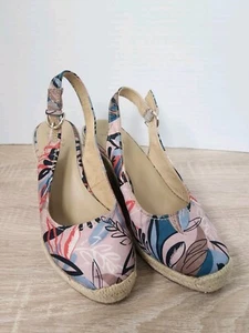 Naturalizer Women's Pearl Espadrilles Pump Safari Print Size 10M Almond Toe - Picture 1 of 7