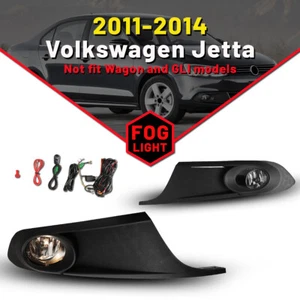 Fog Lights for 2011-2014 Volkswagen Jetta Lamps Clear Glass Lens Wires Switch - Picture 1 of 12