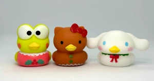Sanrio Edición Navidad Hello Kitty & Friends Pompompurin Keroppi Duck'z Paquete de 3 - Imagen 1 de 5