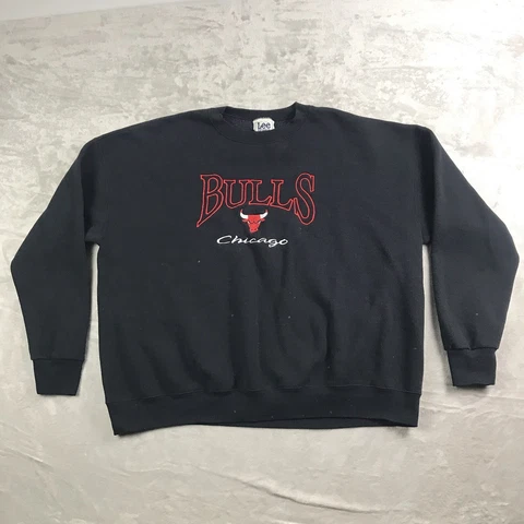 VTG LEE SPORT Chicago Bulls NBA Basketball Sweatshirt 90s Red 2XL READ DESCRIPT Cover