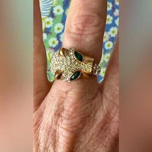 Fun fab panther ring. I think she is totally fashion not fine but purdy! - Picture 1 of 7