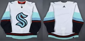 Adidas NHL Seattle Kraken Hockey Fight Strap AU Patched Jersey Away Home Mens - Picture 1 of 13