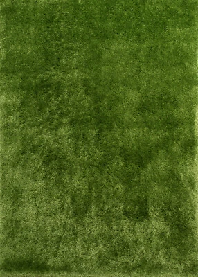 United Weavers Green Thick Soft Plush Shag/Flokati Area Rug Solid 2300 00124 - Image 1 of 3