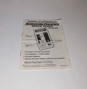 Vintage Mattel Electronics Battlestar Galactica Space Alert Game Instructions - Picture 1 of 2