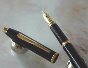 Bolígrafo Pluma Cross Century Clásico II En Laca Negro Como Nuevo V1 - Imagen 1 de 8
