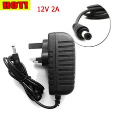 DC Power Supply Adapter 12V 2A Transformer Converter Charger LED Strip UK Plug