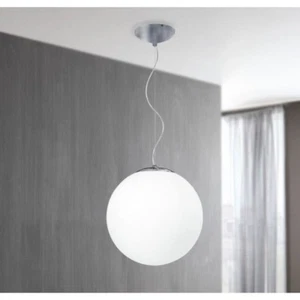 CITY SOSPENSIONE A SFERA IN VETRO BIANCO 1 LUCE - Foto 1 di 2