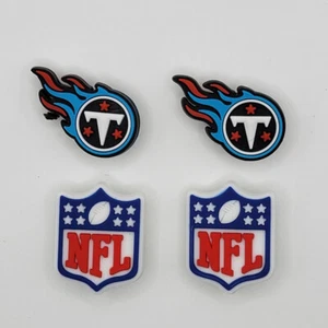 NFL Tennessee Titans Football Team For Crocs Shoe Charms Jibbitz - 4 pieces - Picture 1 of 1