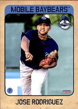 2018 Mobile BayBears Choice 17 Jose Rodriguez Bolivar Venezuela VZ Baseball Card