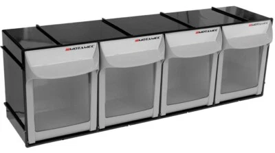 Motamec Modular Tilt Bin System Parts Storage Wall Compartment Bins X-Large 4x1  - Image 1 of 4
