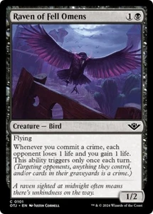 RAVEN OF FELL OMENS x4 mtg NM-M Outlaws of Thunder Junction 4 Common - Picture 1 of 1