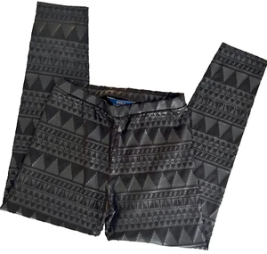 Polo Ralph Lauren Girls 12 Black Legging Snowflake Pattern Faux Leather Jersey - Picture 1 of 6