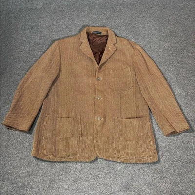 Винтажный Polo Ralph Lauren Blazer мужской большой Harringbone сделано в Макао * читать * - Изображение 1 из 4
