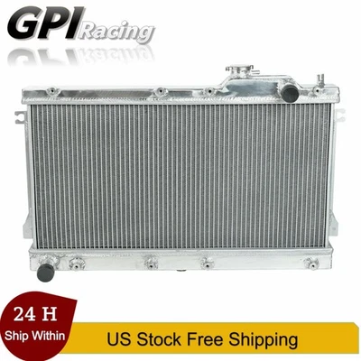 3 Row Aluminum Radiator For 1990-1997 Mazda Miata MX5 MT Manual 1.6L 1.8L L4 - Imagem 1 de 4