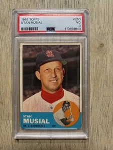 1963 Topps #250 STAN MUSIAL - PSA 3 - Picture 1 of 2