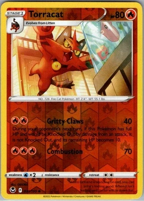 Torracat 031/195 - SWSH12: Silver Tempest Reverse Holo Uncommon - Image 1 of 2