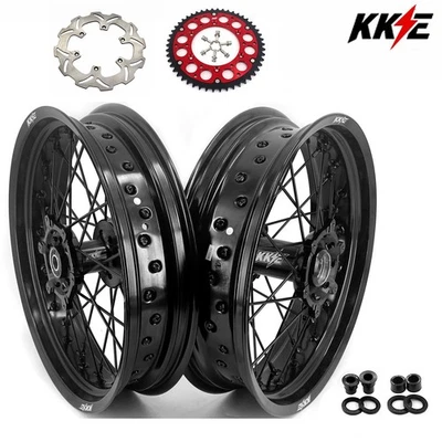 Cubo preto rodas Supermoto 2005-2025 Suzuki DRZ400 SM --KKE 3.5*17/4.25*17" - Imagem 1 de 4