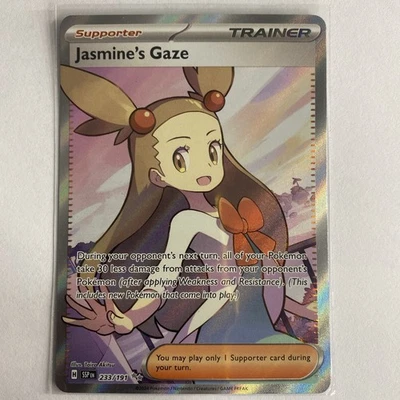 Jasmine's Gaze 233/191 - Pokemon SV08-Surging Sparks - Full Art Secret Rare (NM) - Image 1 of 4