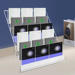 Scaffale da banco a 6 livelli con filo porta fumetti espositore per libri DVD CD - Foto 1 di 17