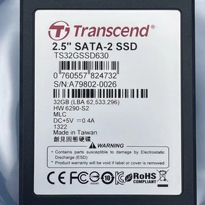 Transcend TS32GSSD630 32GB SSD 2.5” SATA-II MLC Flash Drive New - Picture 1 of 24