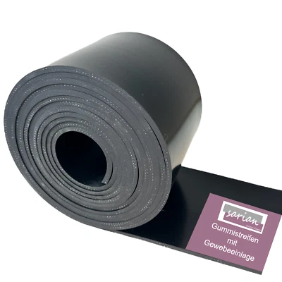 MARKENLOS Gummistreifen Gewebe 3mm NR/SBR viele Größen Gummileiste Gummiunterlage Matte
