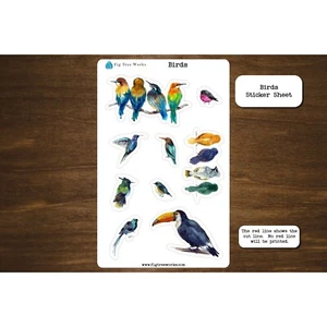 Birds Sticker Sheet | Planner and Journal Stickers | Decoration Stickers - Picture 1 of 1