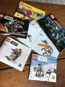 LEGO Instruction Booklets Only Lot of 6 Manuals Star Wars Classic DC Superheroes - Picture 1 of 3