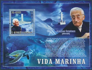 Sao Tome & Principe 2007 MNH Jacques Coustea Stamps Marine Life Diving 1v S/S - Picture 1 of 1