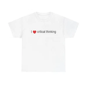 I Love Critical Thinking T-Shirt Humor Wahl Gag Geschenk weiß Elefant  - Bild 1 von 4