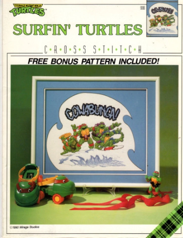 TMNT Surfin' Turtles Cross Stitch Patterns By Plaid - Image 1 of 1