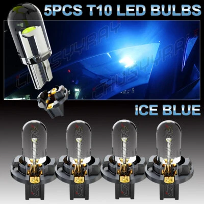 5Pcs LED Interior Blue Lights Bulbs Truck For Peterbilt 330 379 389 - Image 1 of 4