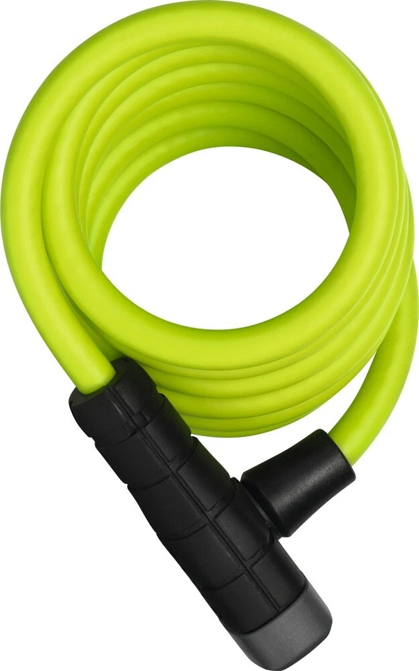 ABUS Primo 5510K Color Lime Spiralkabelschloss 180cm lang mit SMCU Halter
