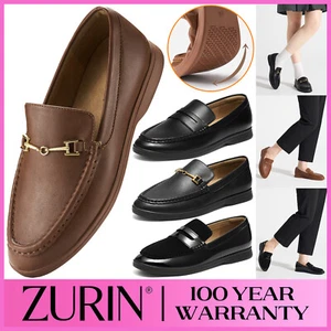 ZURIN Women Penny Loafer Shoes Flexible Anti-Slip Casual Dressy Work Flats Shoes - Picture 1 of 61