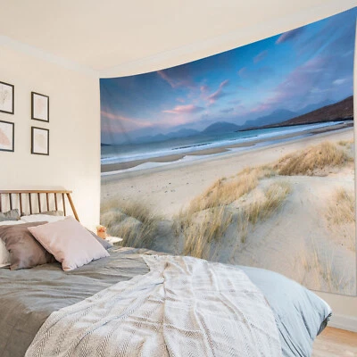 Summer Ocean Beach Nature Landscape Tapestry for Bedroom Living Room Dorm - Image 1 of 4