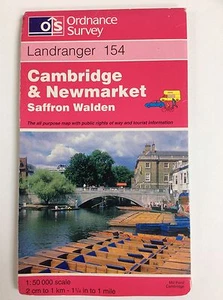 Ordnance Survey Landranger Map No.154 Cambridge & Newmarket 1:50,000 - Picture 1 of 2