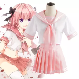 Anime Fate/Grand Order Astolfo Cosplay Kostüme JK Studentenuniformen Seemannsanzug - Bild 1 von 19