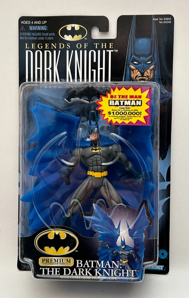 MOC 1998 Kenner Batman Legends of The Dark Knight Premium Blue Cape AFA 85
