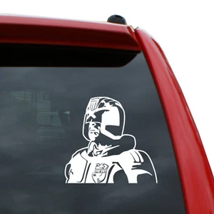Judge Dredd Vinyl Decal | Color: White | 5" Tall - Bild 1 von 1