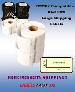 Dymo® 4XL Compatible 30323 / 30573 Rolls White Rectangular Multipurpose Labels - Picture 1 of 22