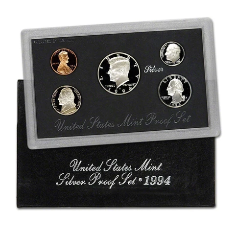 1994 S U.S. Mint Silver Proof Set - 5 Coins - OGP Superb Gem Uncirculated Cover