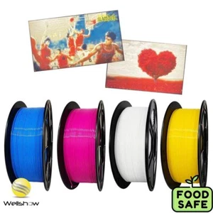 1.75mm PLA Filament 3D Printer Filament,bundle PLA White,Cyan,Magenta,Yellow - Picture 1 of 12