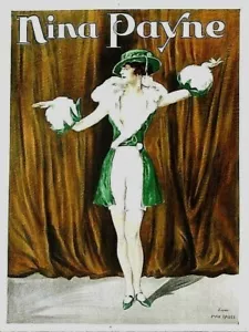 Original vintage poster NINA PAYNE FRENCH CABARET STAR c.1925 - Picture 1 of 1