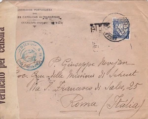 PORTUGAL ZENSIERTER BRIEF NACH ITALIEN (1942) - Bild 1 von 2