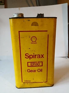 Lata de galón de aceite para engranajes Shell Spirex. Mobiloil. Shell.Castrol.Esso.Lata de aceite - Imagen 1 de 4