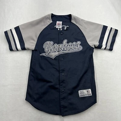 Alex Rodriguez Jersey Youth Medium New York Yankees Genuine MLB #13 Button Blue - Image 1 of 4