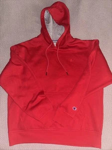Champion Felpa con Cappuccio Pullover Rosso Bianco Felpa Uomo Taglia Large - Foto 1 di 10